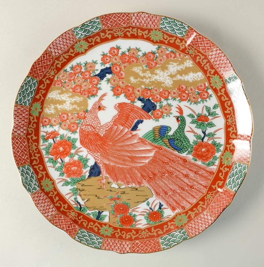 Imari Peacock Dinner Plate by Arita-1