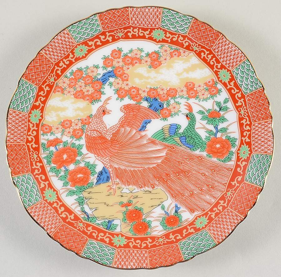 Imari Peacock Salad Plate by Arita-1