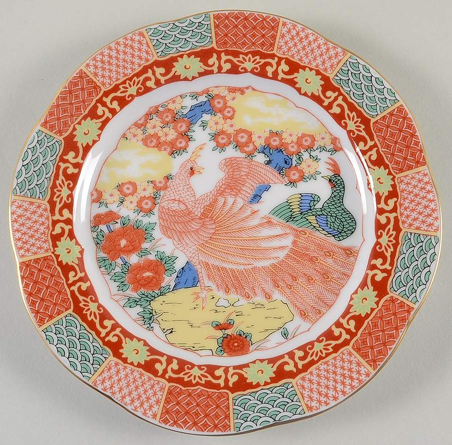 Imari Peacock Salad Plate by Arita-1