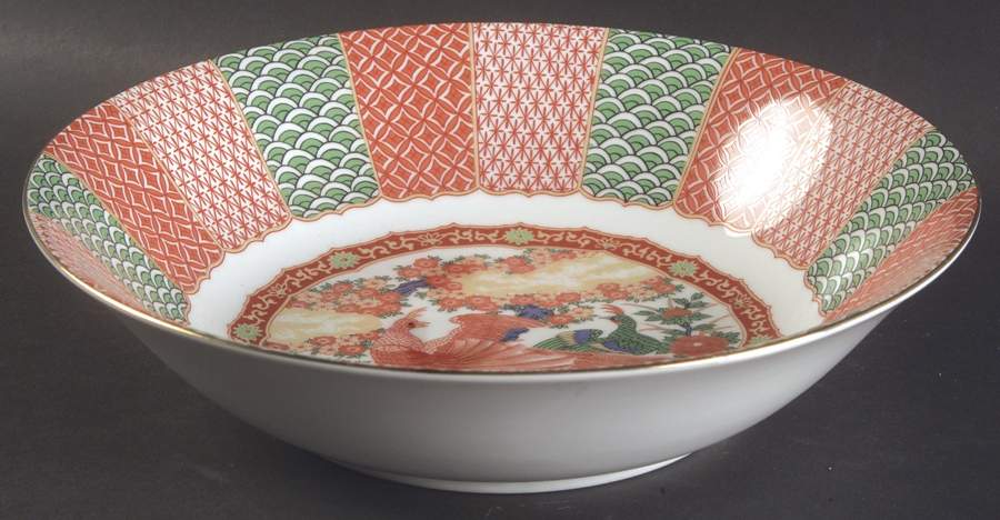 Imari Peacock 9" Round Vegetable Bowl by Arita-1