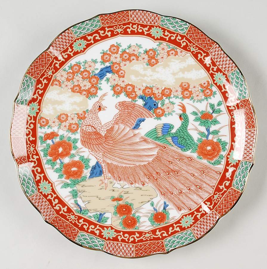 Imari Peacock Dinner Plate by Arita-1