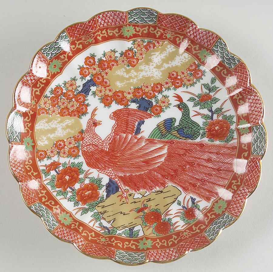 Imari Peacock Bread & Butter Plate by Arita-1