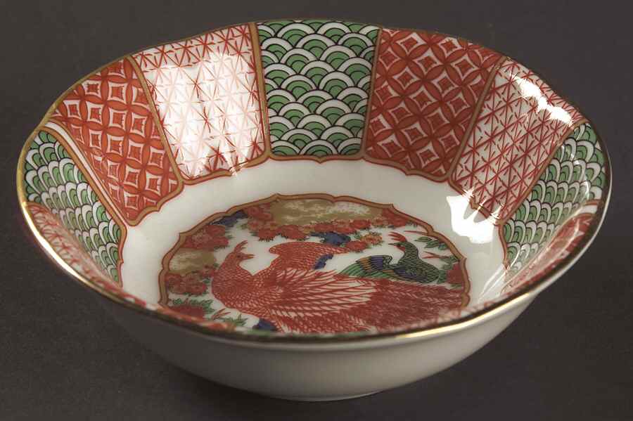 Imari Peacock Fruit/Dessert (Sauce) Bowl by Arita-1