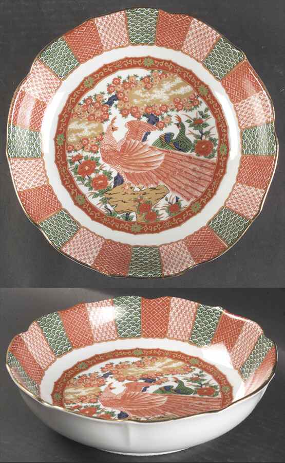 Imari Peacock 9" Round Vegetable Bowl by Arita-1