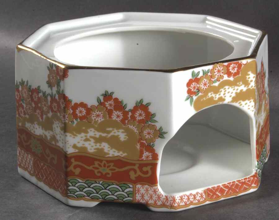 Imari Peacock Warmer Stand No Burner by Arita-1