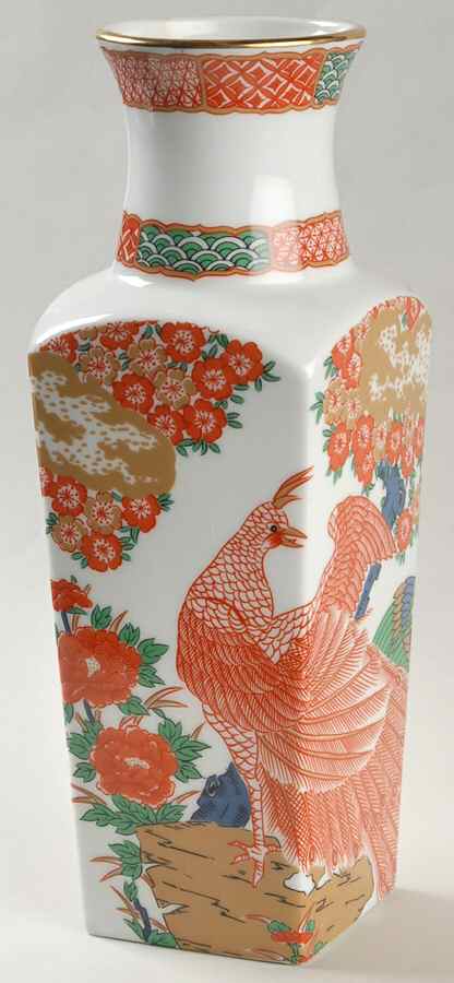 Imari Peacock 10" Vase by Arita-1