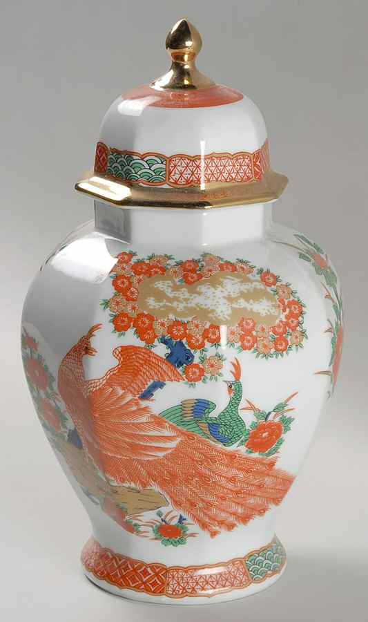 Imari Peacock Large Ginger Jar & Lid by Arita-1