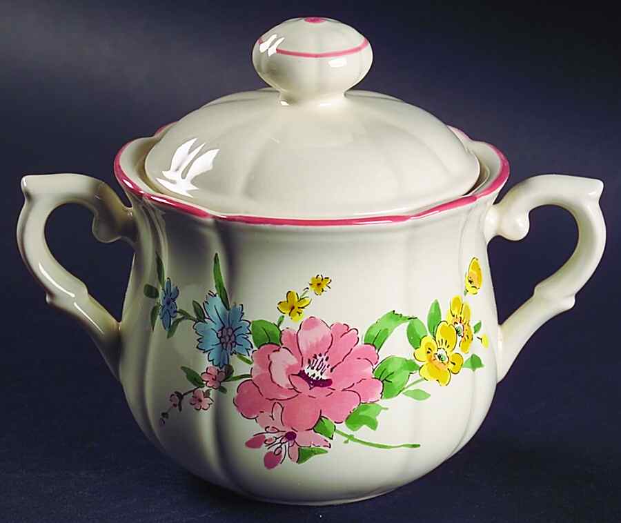Minuet Sugar Bowl & Lid by Arita-1