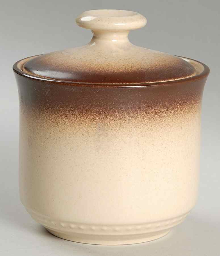 Nutmeg Sugar Bowl & Lid by Arita-1