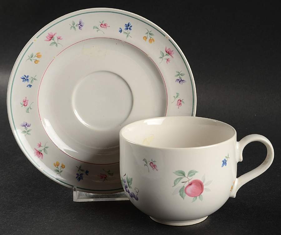 Orchard Flat Cup & Saucer Set by Arita-1
