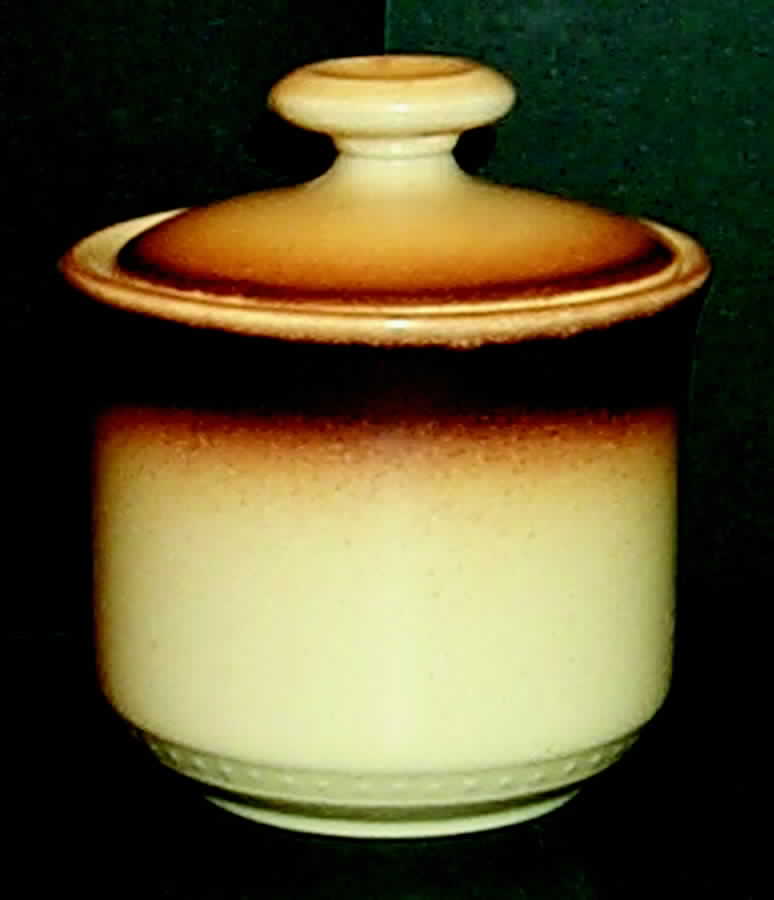 Peach Cobbler Sugar Bowl & Lid by Arita-1