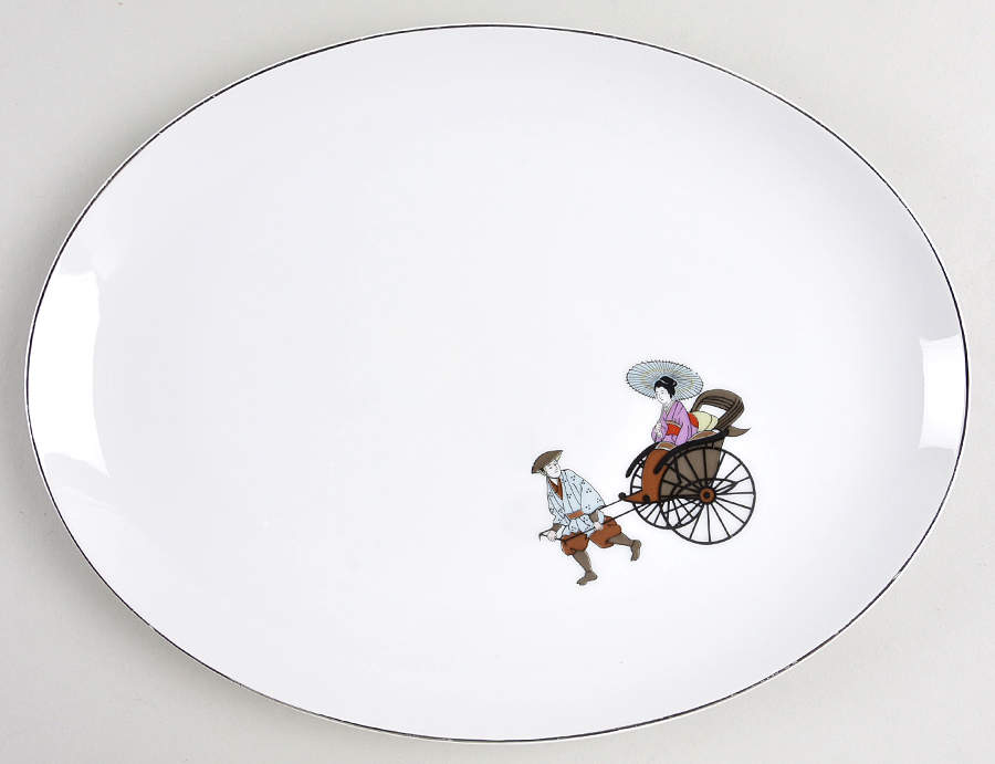 Rikisha 12" Oval Serving Platter by Arita-1