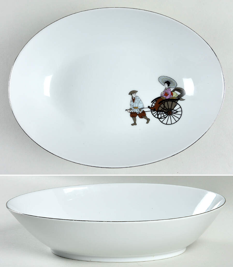 Rikisha 10" Oval Vegetable Bowl by Arita-1