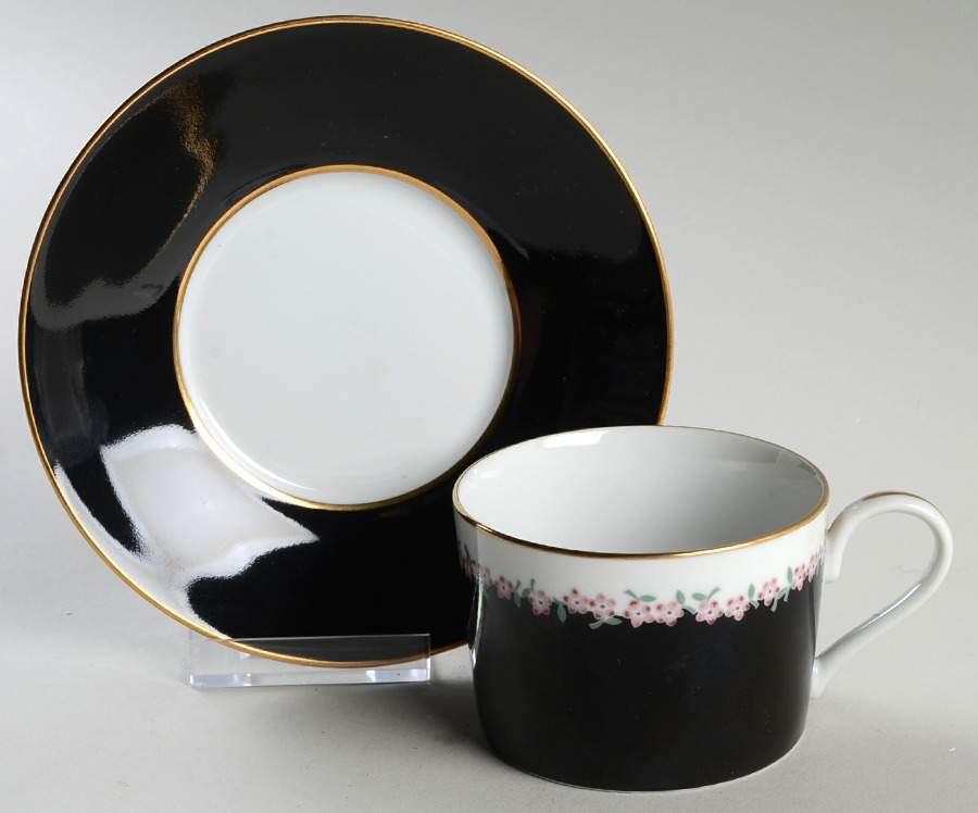 Rose Pavillion Flat Cup & Saucer Set by Arita-1