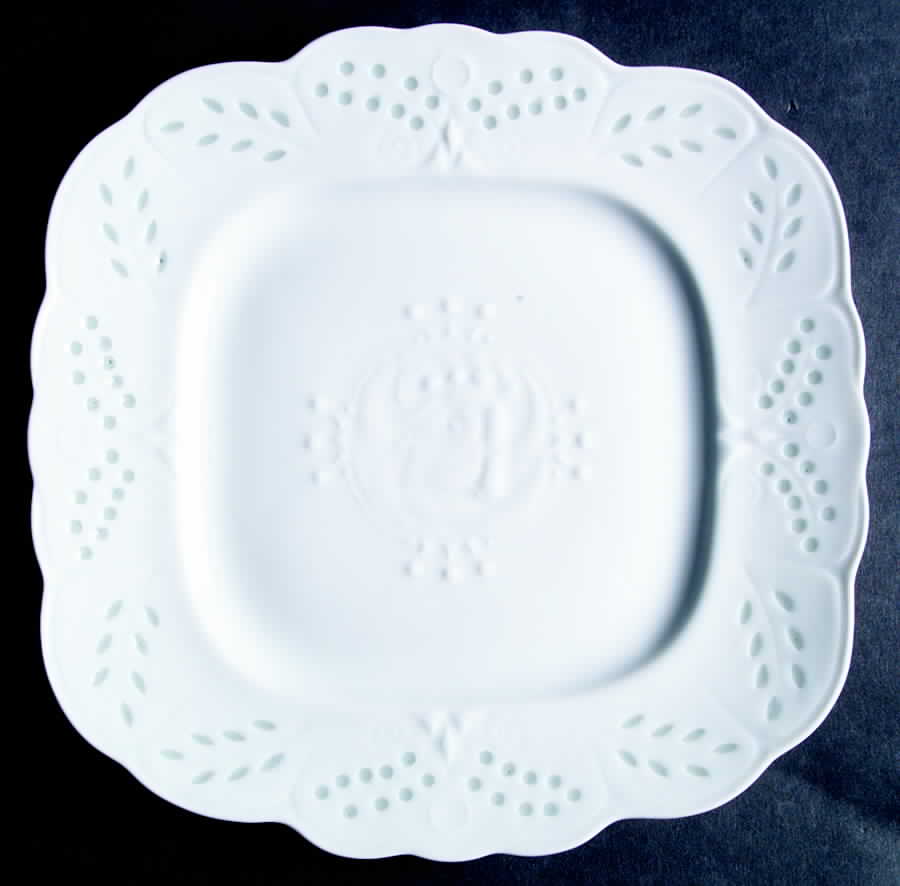 Snow Princess Square Handled Cake Plate by Arita-1