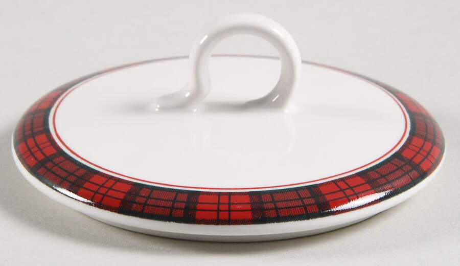 Tartan Plaid Lid for Sugar Bowl by Arita-1