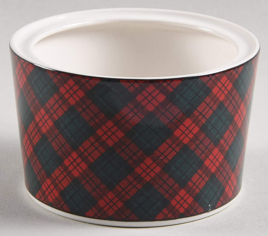 Tartan Plaid Sugar Bowl No Lid by Arita-1