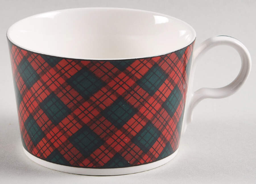 Tartan Plaid Flat Cup by Arita-1