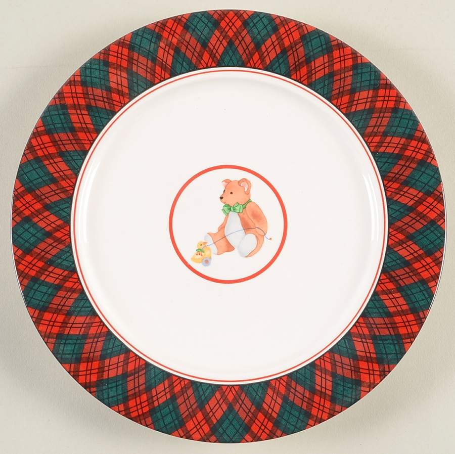 Tartan Plaid Toy Accent Salad Plate by Arita-1