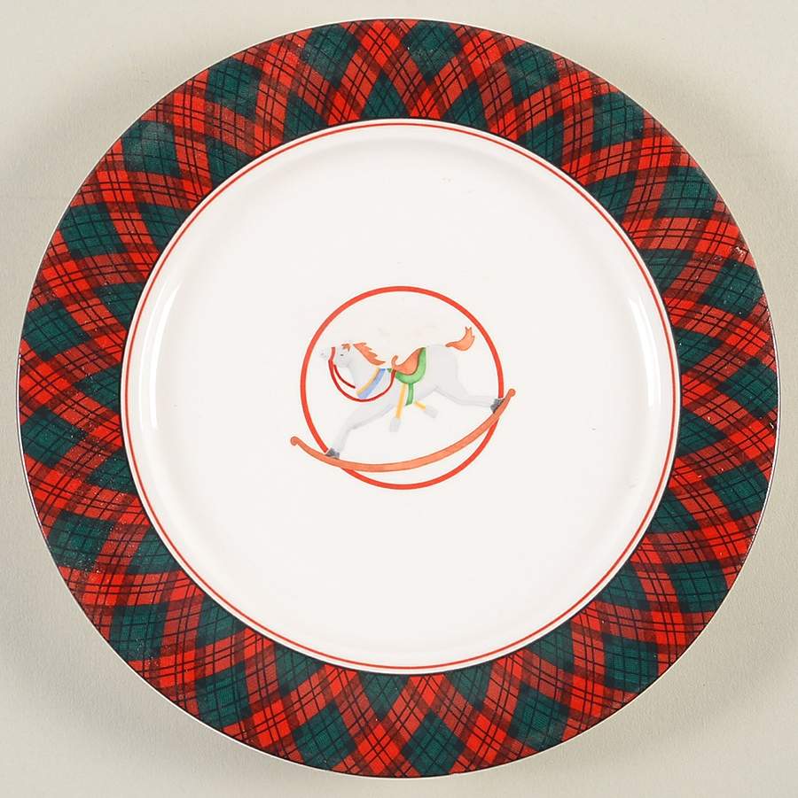 Tartan Plaid Toy Accent Salad Plate by Arita-1