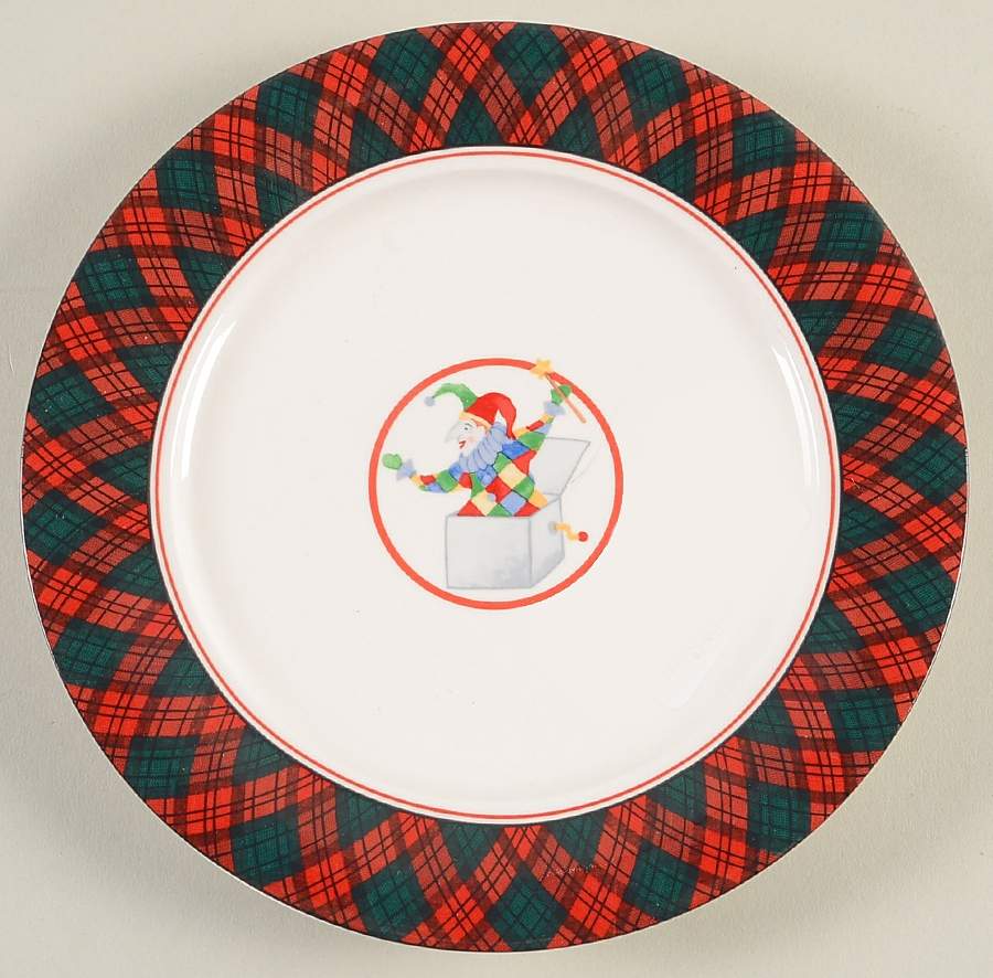 Tartan Plaid Toy Accent Salad Plate by Arita-1