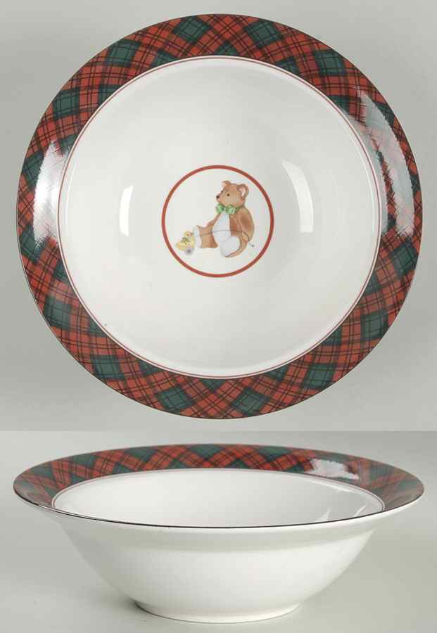 Tartan Plaid Rim Cereal Bowl by Arita-1