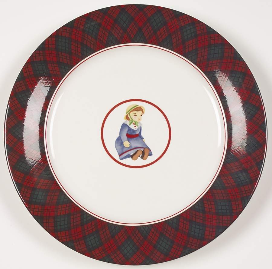 Tartan Plaid Toy Accent Salad Plate by Arita-1