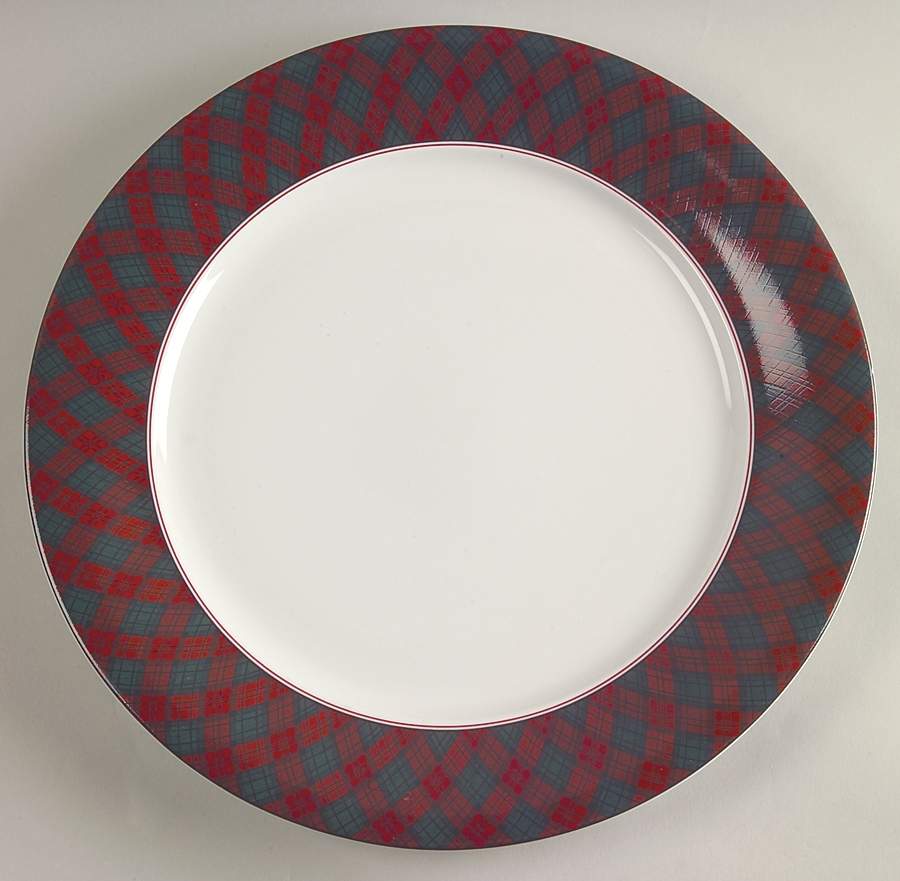 Tartan Plaid 12" Chop Plate (Round Platter) by Arita-1