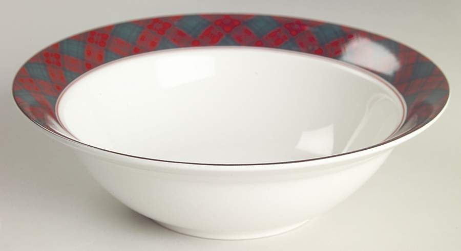 Tartan Plaid Rim Cereal Bowl by Arita-1