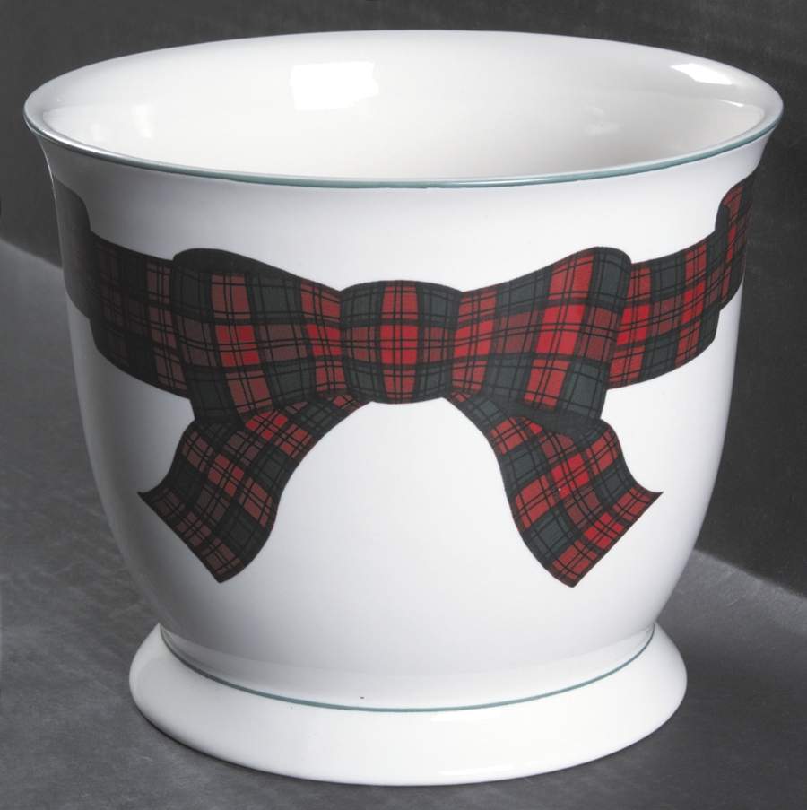 Tartan Plaid Large Cachepot by Arita-1