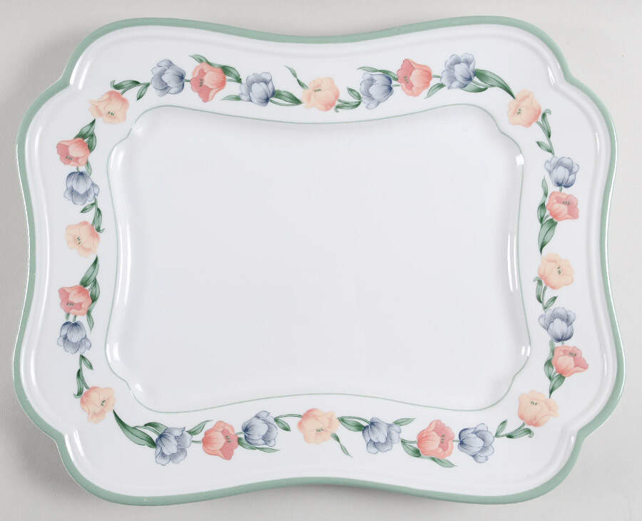 Tulip Garland 14" Rectangular Serving Platter by Arita-1