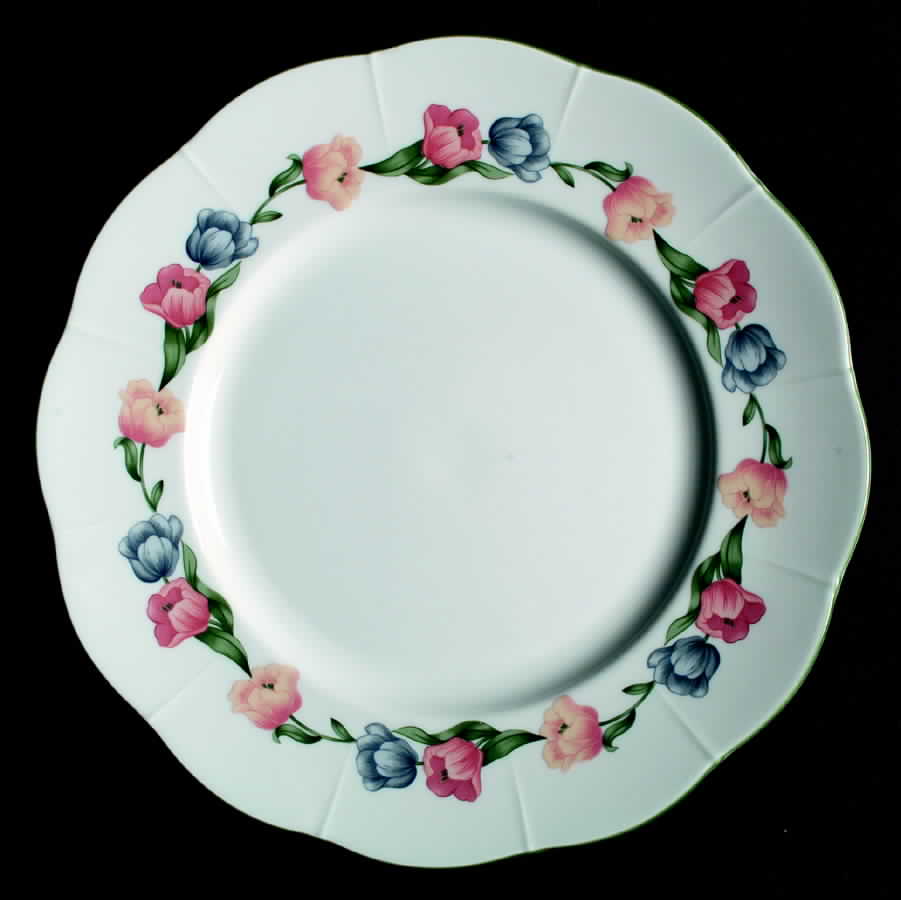 Tulip Garland Dinner Plate by Arita-1