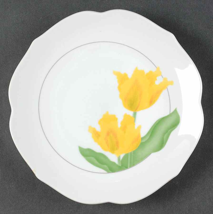 Tulip Salad Plate by Arita-1