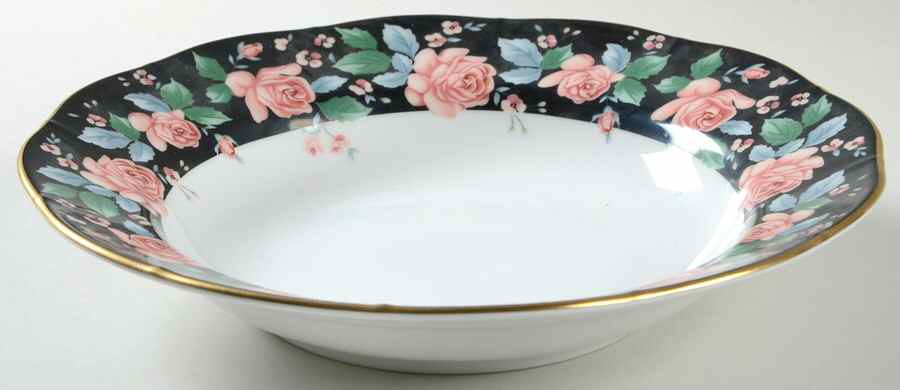 Victoria's Garden Large Rim Soup Bowl by Arita-1