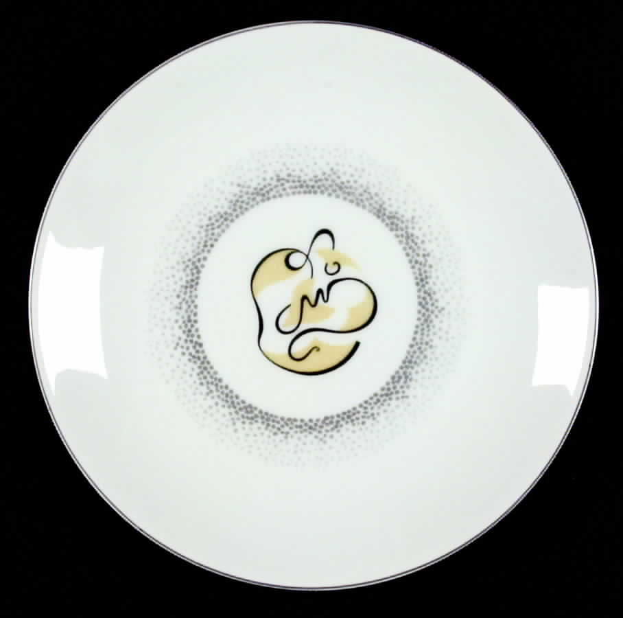 Abstract Gray Salad Plate by Arzberg-1