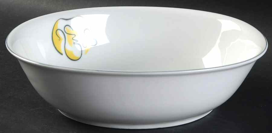 Abstract Gray 8" Oval Vegetable Bowl by Arzberg-1