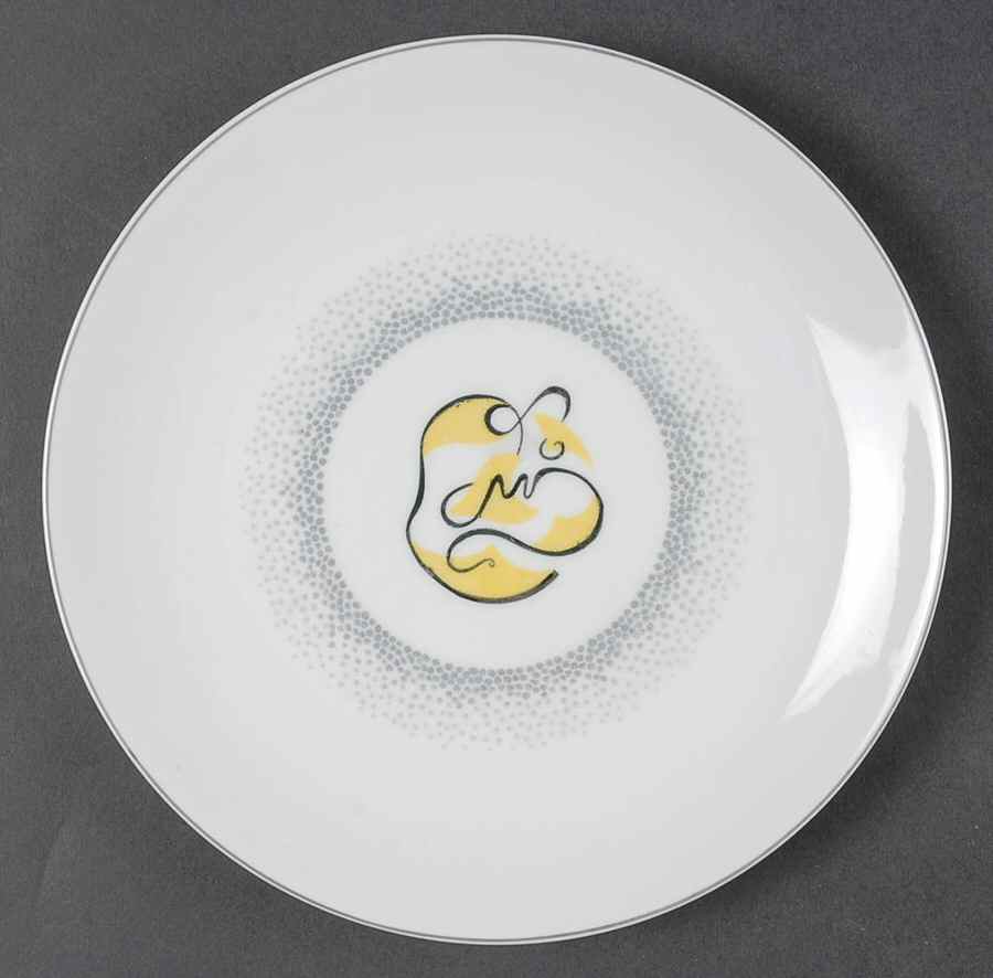 Abstract Gray Luncheon Plate by Arzberg-1