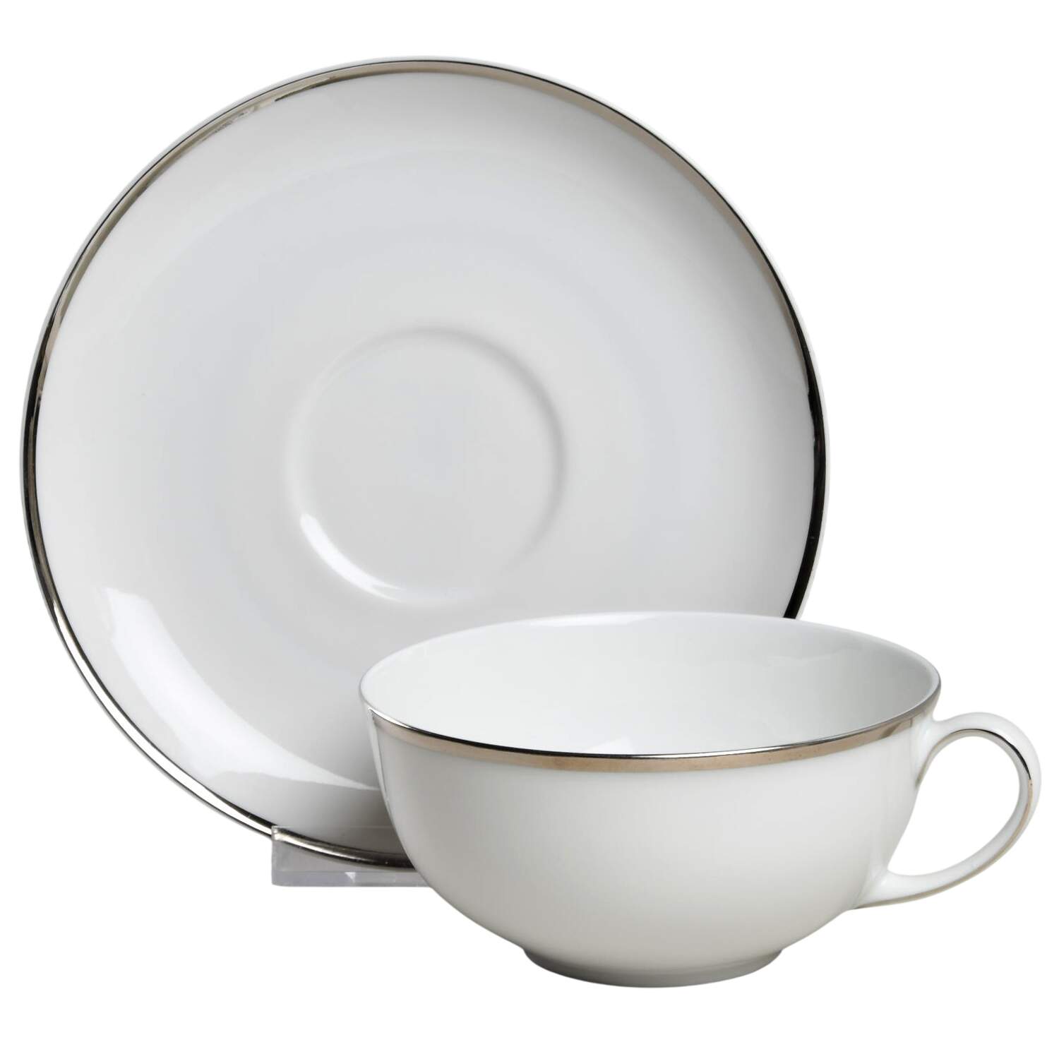 Arzberg Platinum Flat Cup & Saucer Set by Arzberg-1