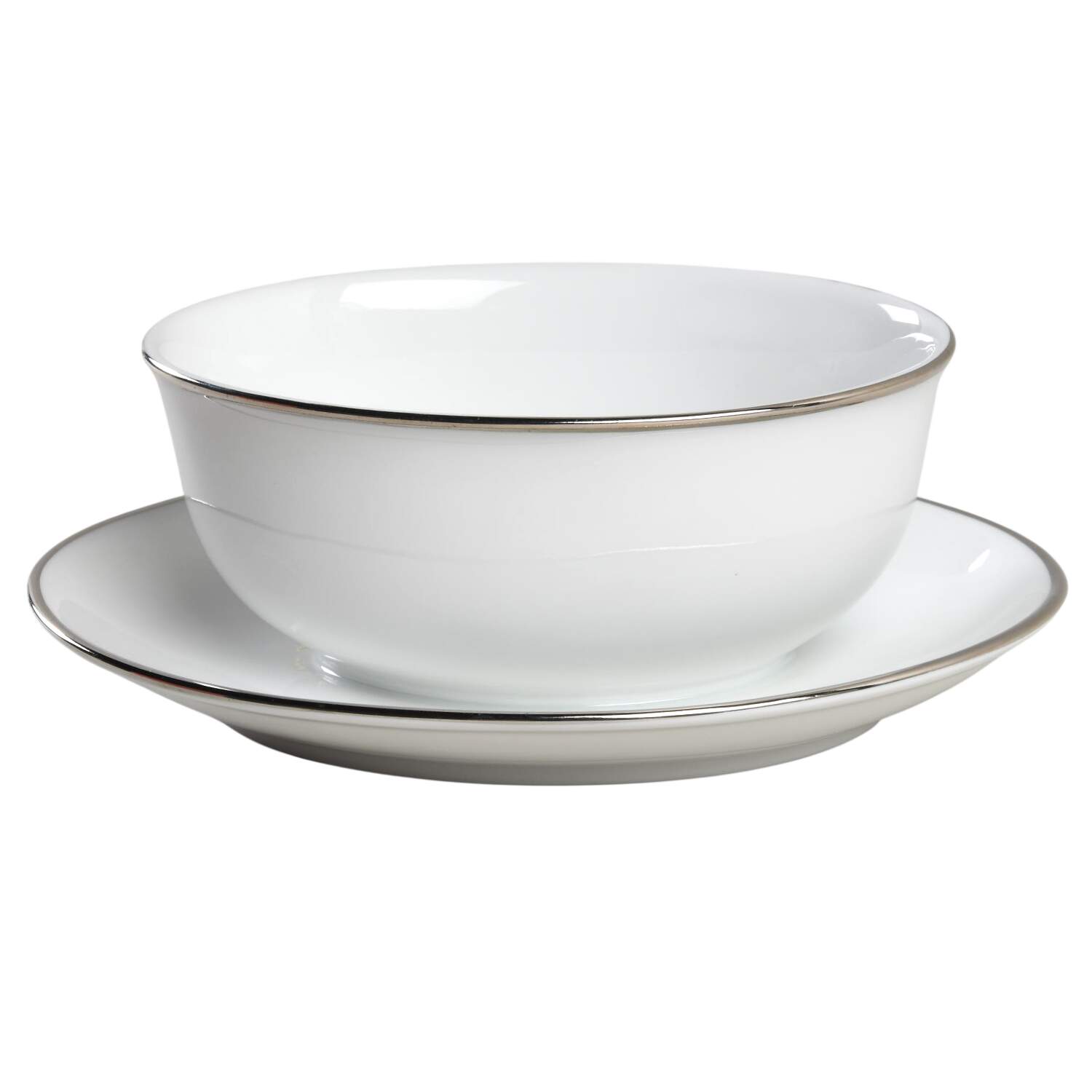 Arzberg Platinum Gravy Boat with Attached Underplate by Arzberg-1