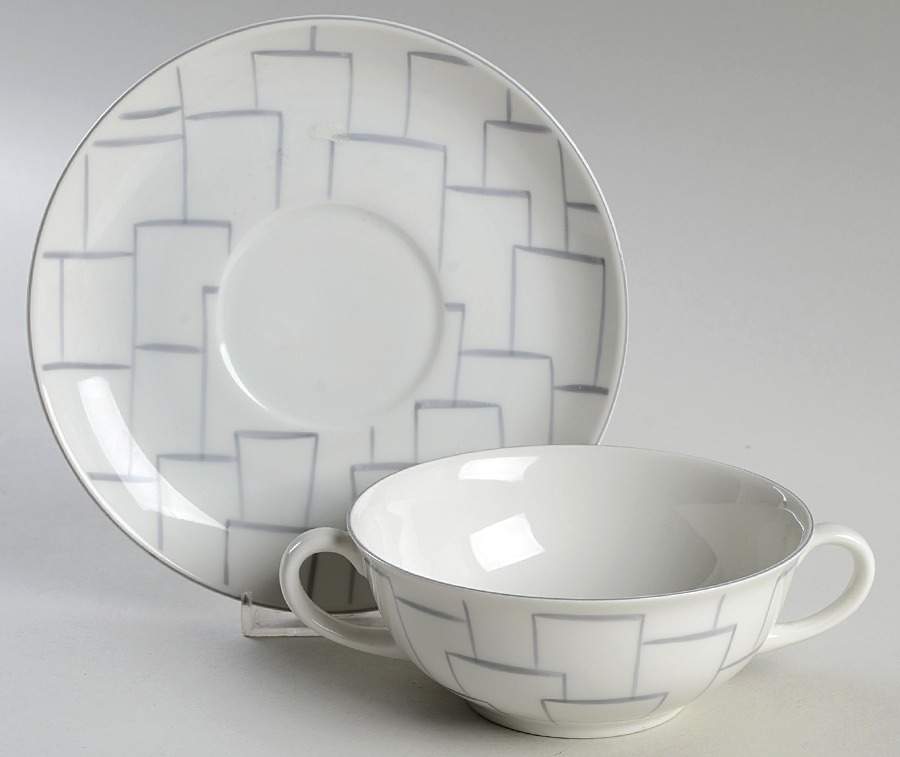 ARZ24 Flat Cream Soup Bowl & Saucer Set by Arzberg-1
