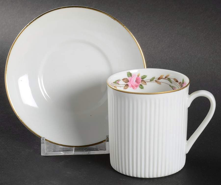 Athena Rose Flat Demitasse Cup & Saucer Set by Arzberg-1
