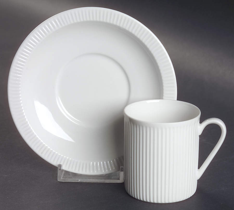 Athena White Flat Demitasse Cup & Saucer Set by Arzberg-1