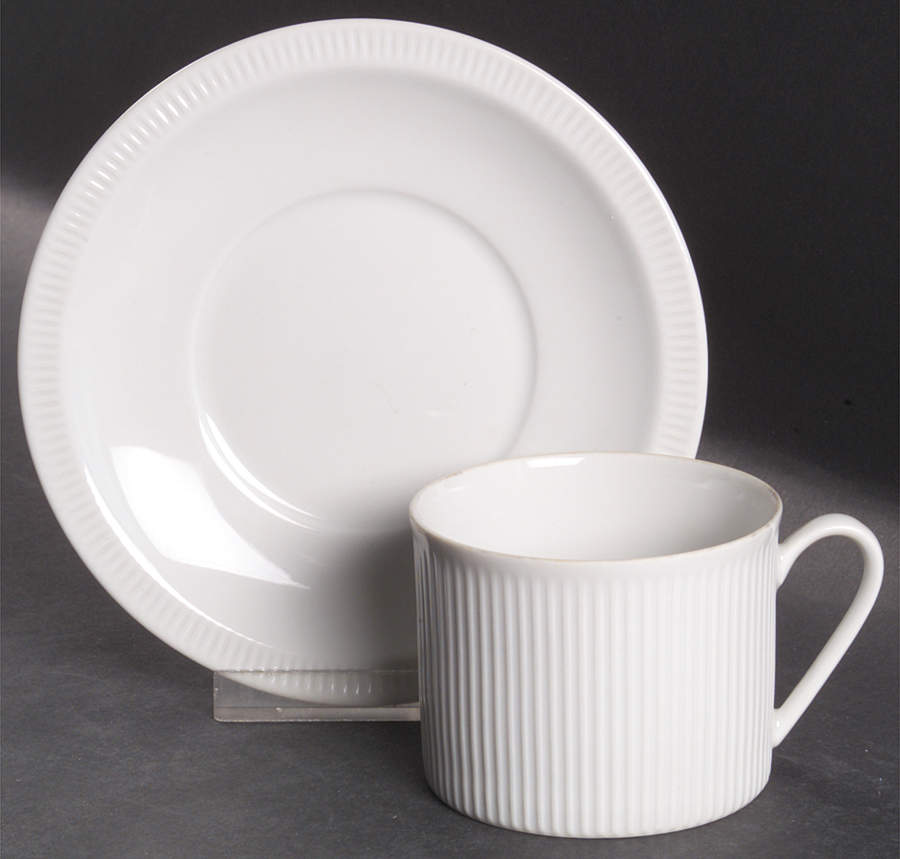 Athena White Flat Cup & Saucer Set by Arzberg-1