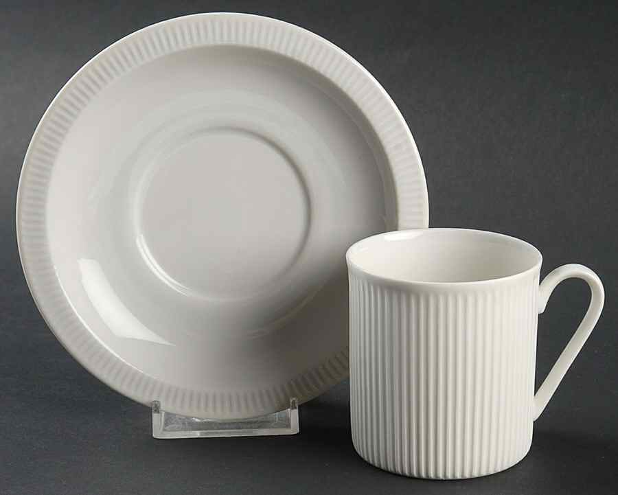 Athena White Flat Cup & Saucer Set by Arzberg-1