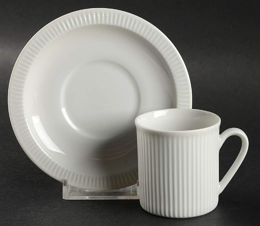 Athena White Flat Demitasse Cup & Saucer Set by Arzberg-1