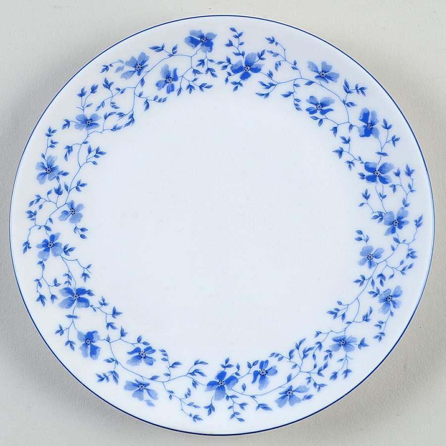 Blue Flowers (Blue Trim, Rim) Coupe Bread & Butter Plate by Arzberg-1