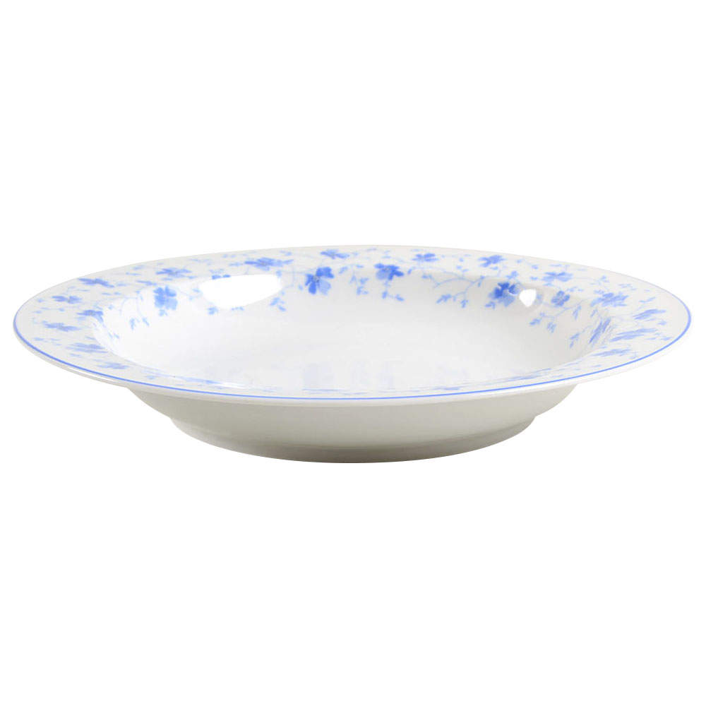 Blue Flowers (Blue Trim, Rim) Large Rim Soup Bowl by Arzberg-1