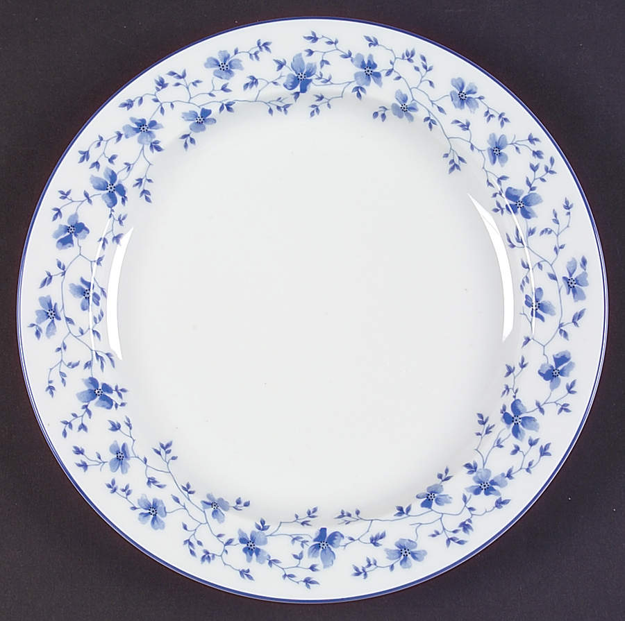 Blue Flowers (Blue Trim, Rim) Luncheon Plate by Arzberg-1