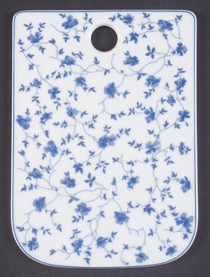 Blue Flowers (Blue Trim, Rim) Cheese and Cracker Board by Arzberg-1