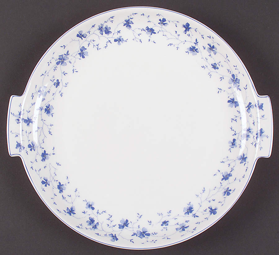 Blue Flowers (Blue Trim, Rim) Handled Cake Plate by Arzberg-1